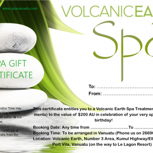 Vanuatu Spa Certificates